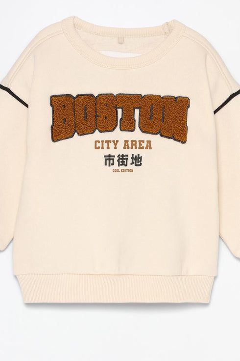 LEFTIES Plush sweatshirt with terry patch and trousers co-ord ZTH Cart